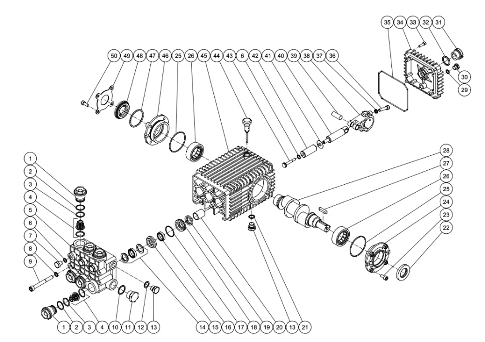 CWC-3008-2MGH, CWC-3008-3MGH, CWC-3008-4MGH Pump Assembly Parts by Mi-T-M