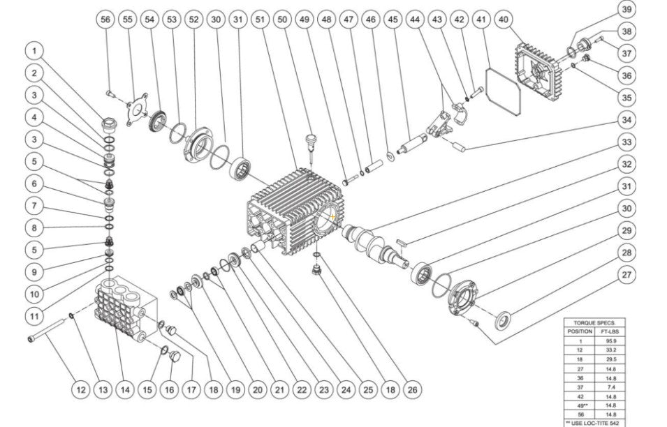 CWC-4005, CWC-5004, CWC-5005, CWC-6004, CWC-7004 Pump Assembly Parts By Mi-T-M