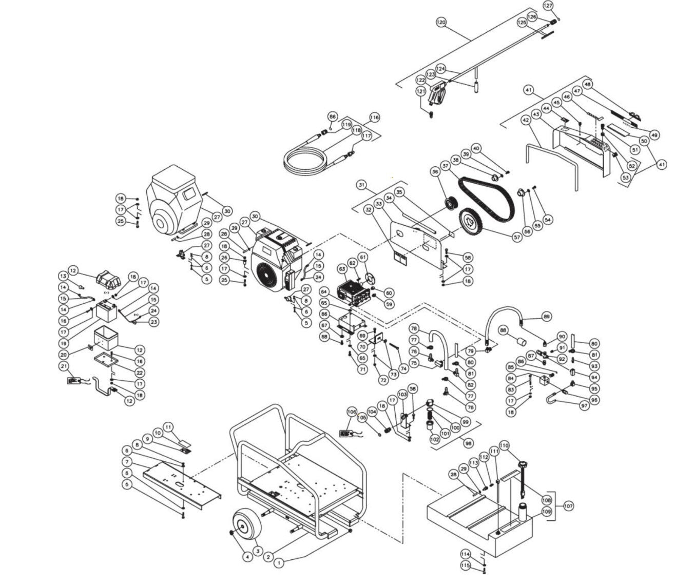 CWC-5004-0MGH (sn:0-397220), CWC-5004-0MGV (sn:0-397220) Frame Assembly Parts by Mi-T-M