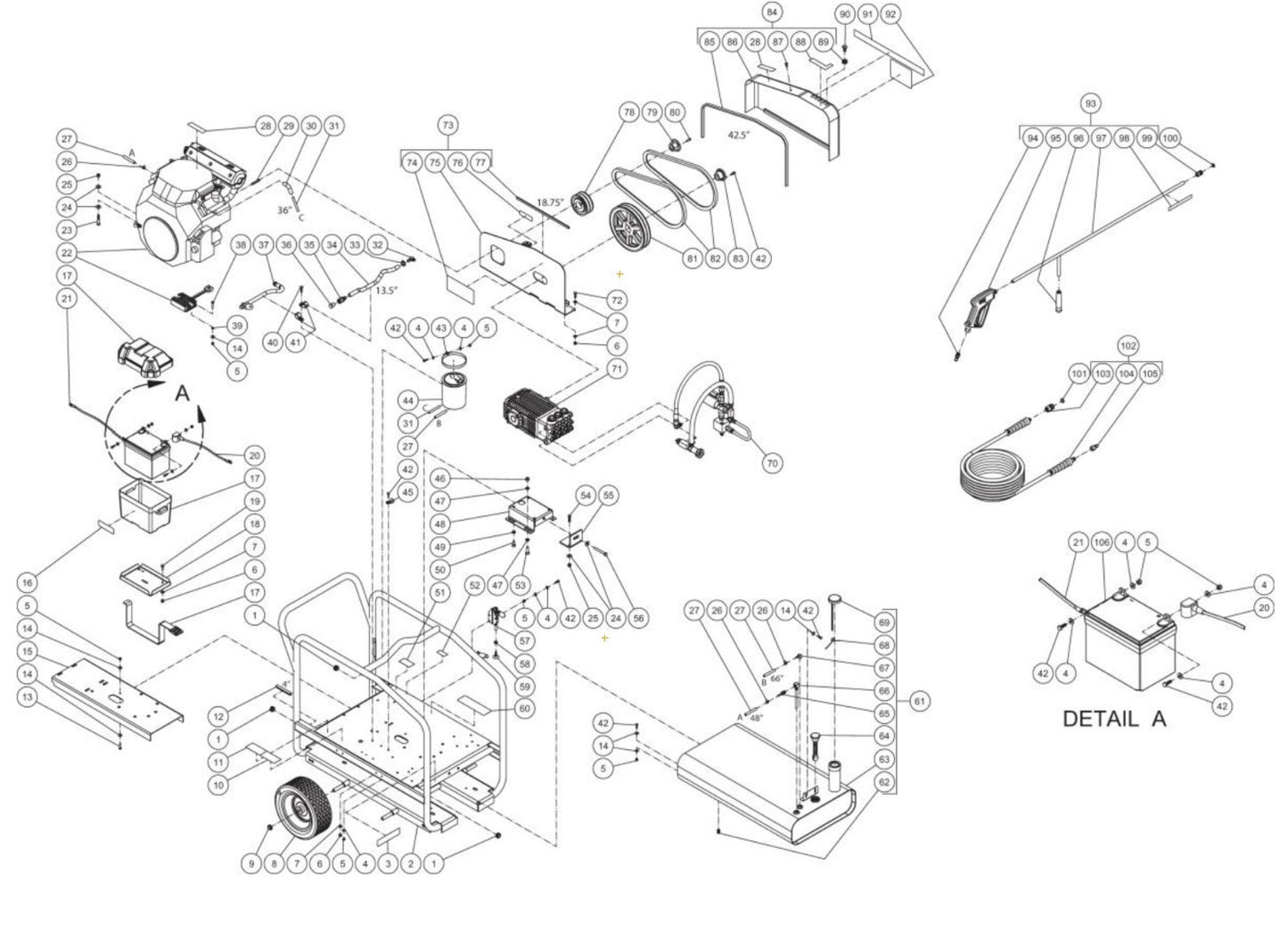 CWC-5004-4MGH (sn:0-99999999) Frame Assembly Parts by Mi-T-M