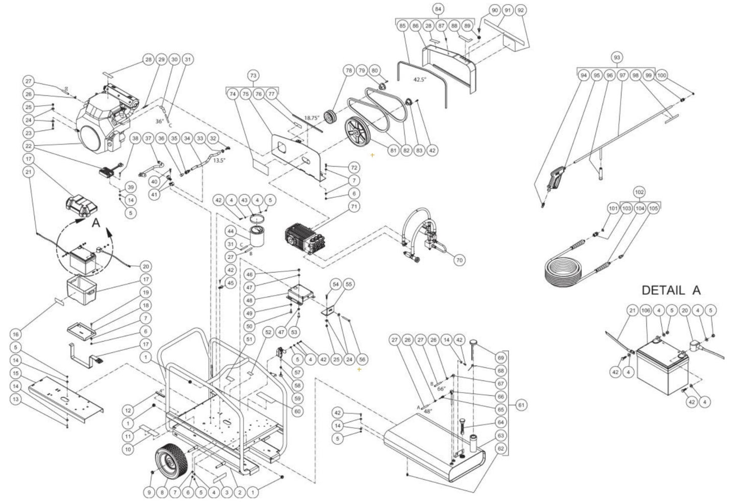 CWC-5005-4MGH (sn:0-99999999), CWC-5005-4MGM (sn:0-99999999) Frame Assembly Parts by Mi-T-M