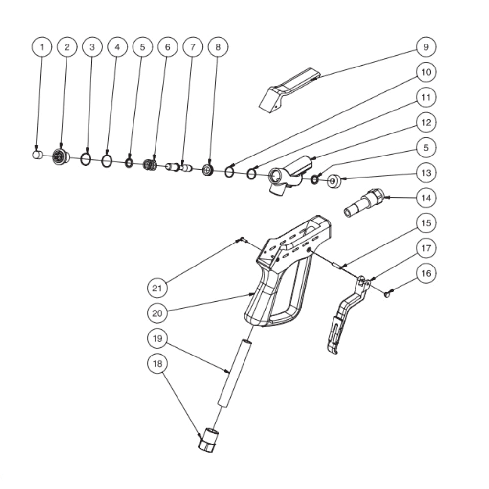 CWC-6004-2MGH, CWC-6004-3MGH Gun Assembly Parts by MI-T-M