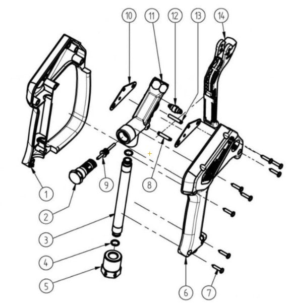 CWC-6004-4MGH, CWC-7004-4MGH Gun Assembly Parts by MI-T-M
