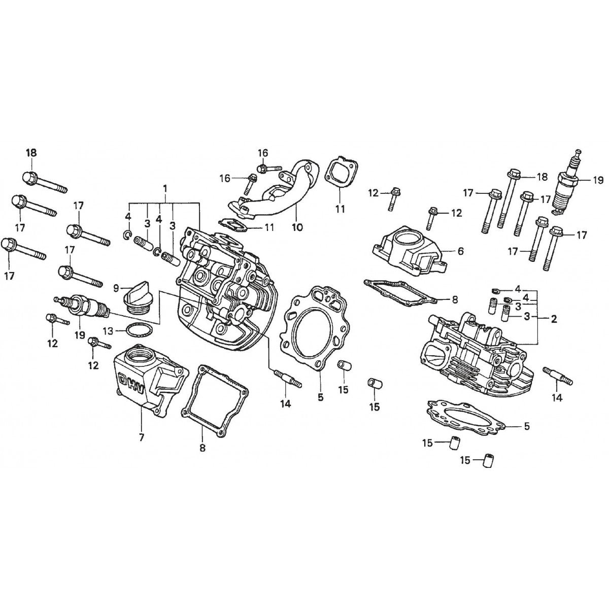 Honda GX620TXF2 Engine Cylinder Head Assembly Parts For SP2 Street Pro Series By Multiquip