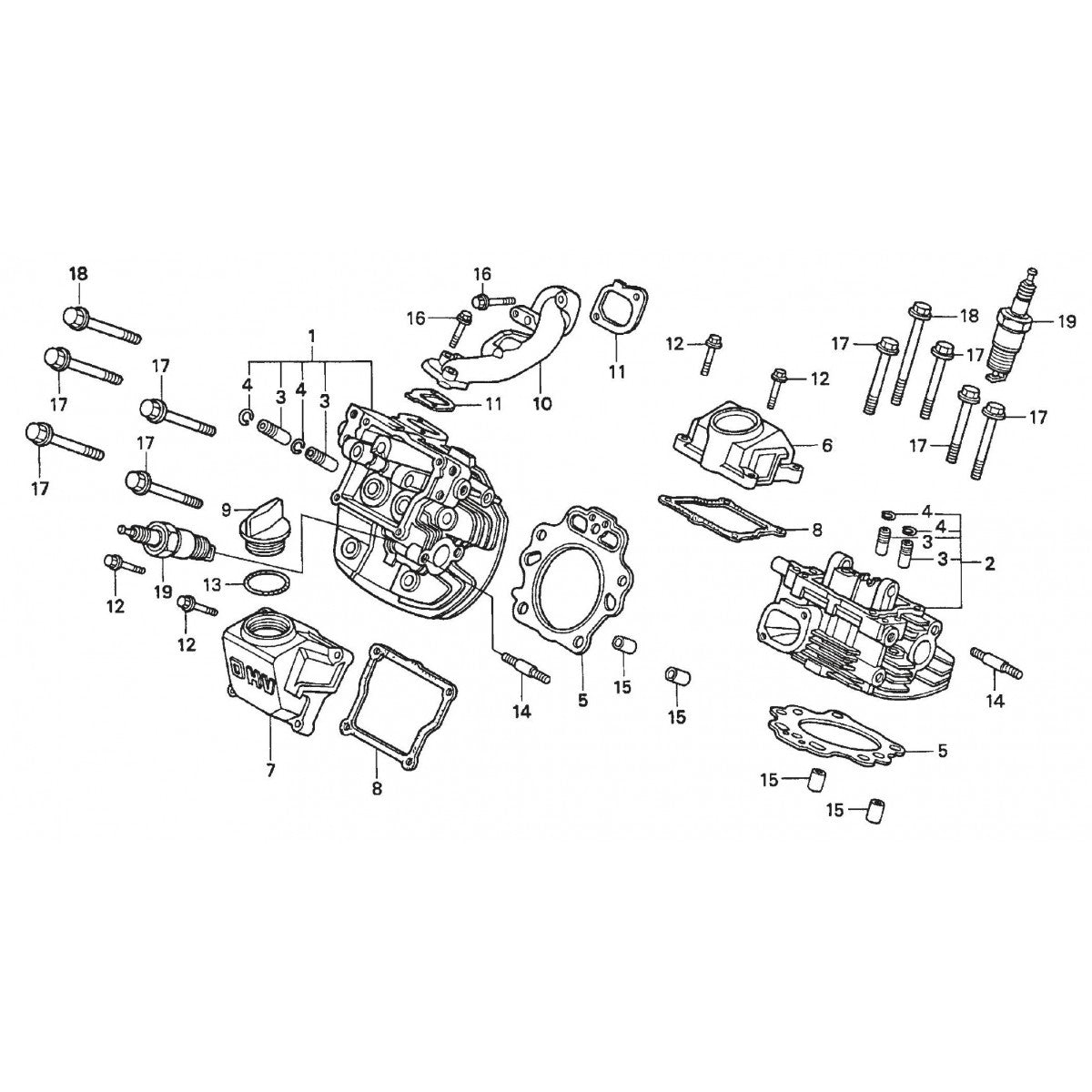 Honda GX620TXF2 Engine Cylinder Head Assembly Parts For SP2 CE13H20 SCE13H20 SCE20H20 By Multiquip
