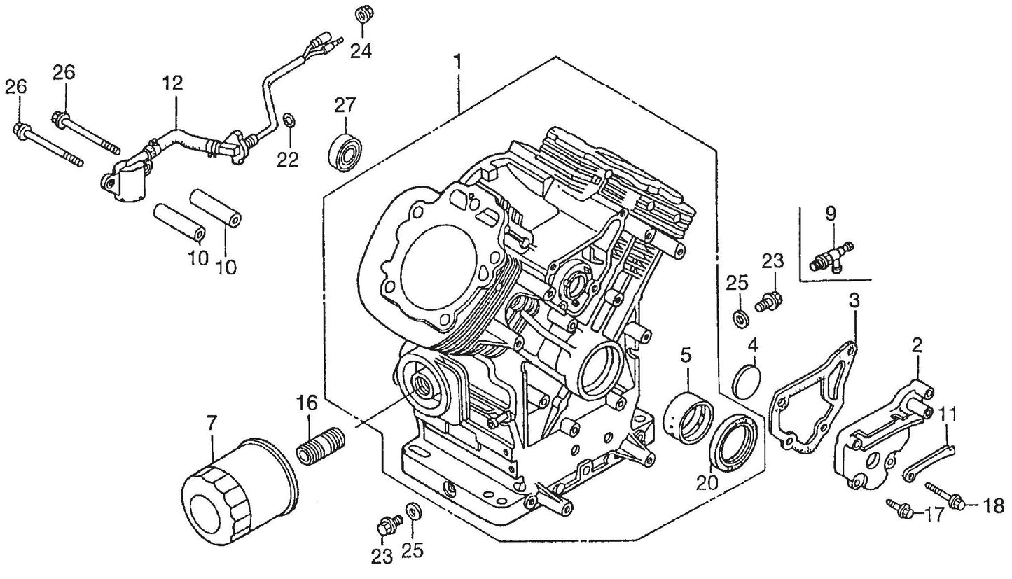 Honda GX620TXF2 Engine Cylinder Barrel Assembly Parts For SP2 Street Pro Series By Multiquip