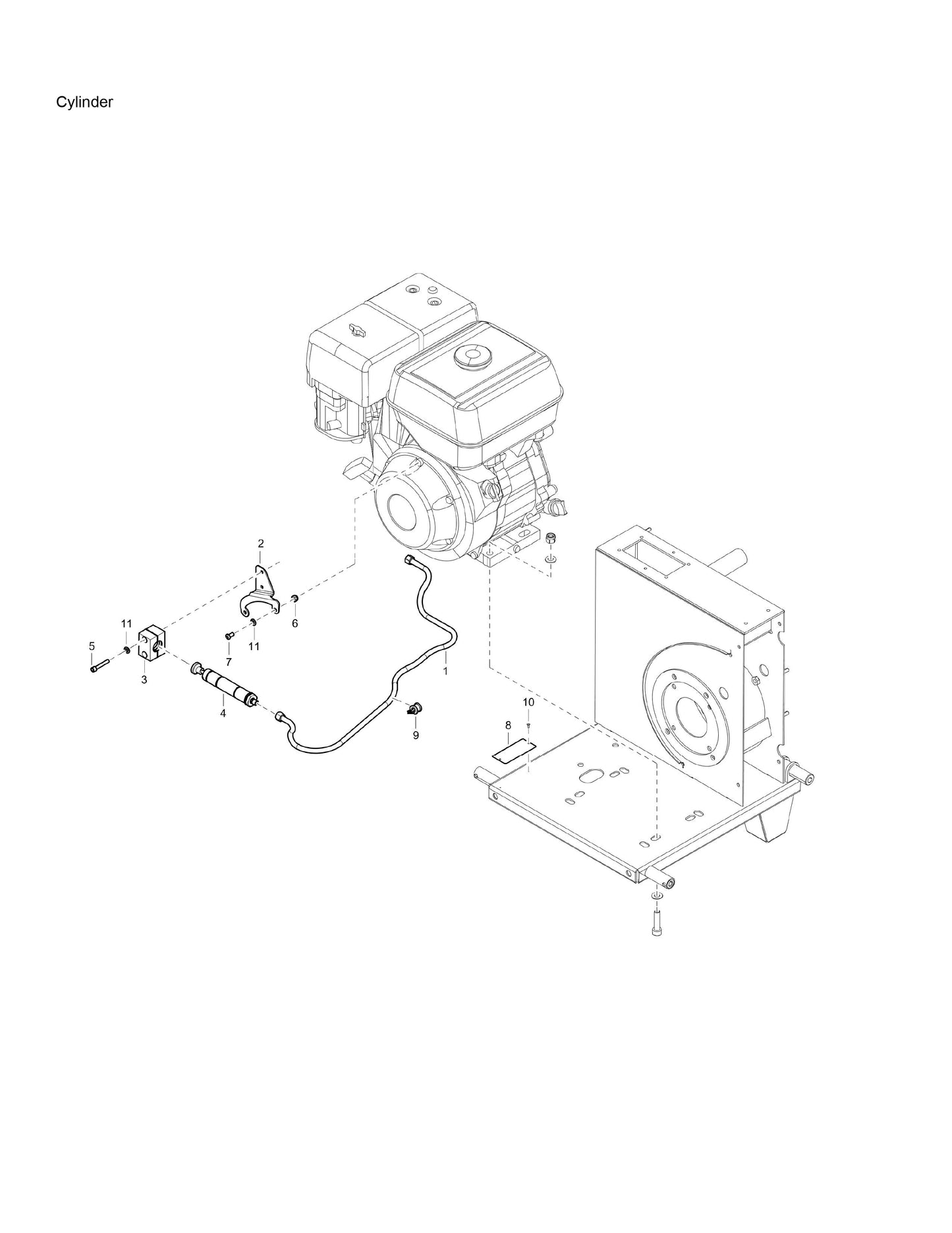 PAC P 9 OEU Hydraulic Power Pack Cylinder Assembly Parts By Chicago Pneumatics