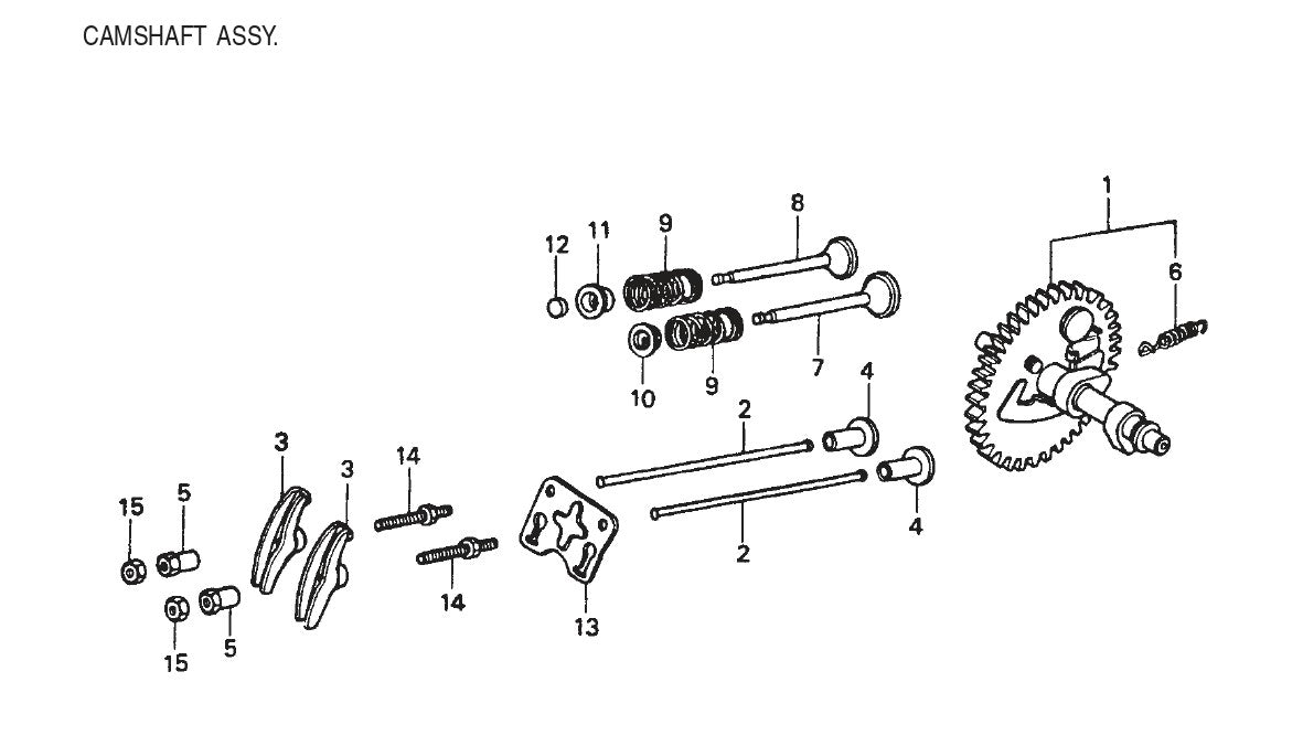 Camshaft Assembly Parts for JA Series Trowels by Multiquip Whiteman