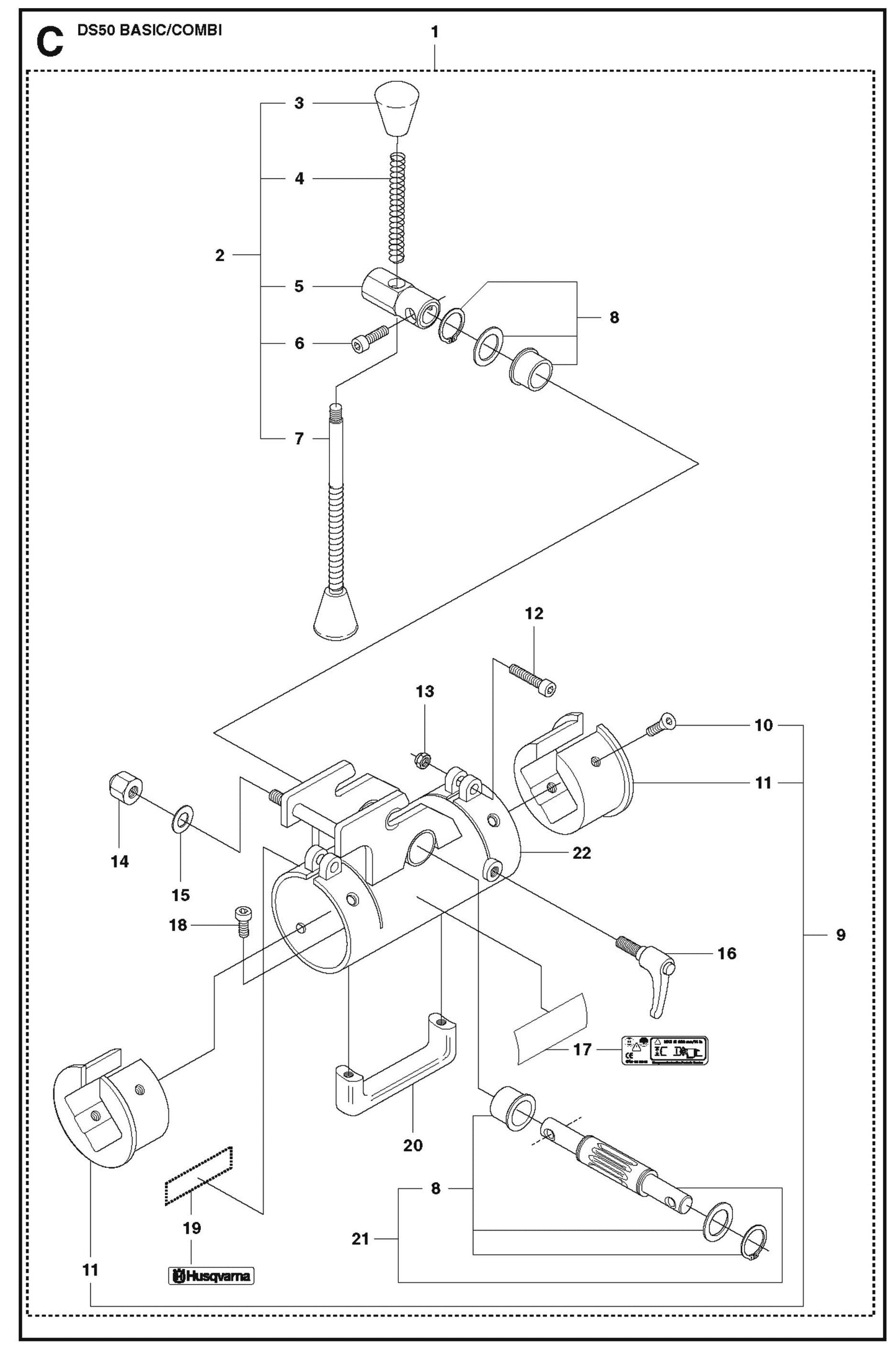 Carriage Parts for DS 50 Basic 2007-01 By Husqvarna