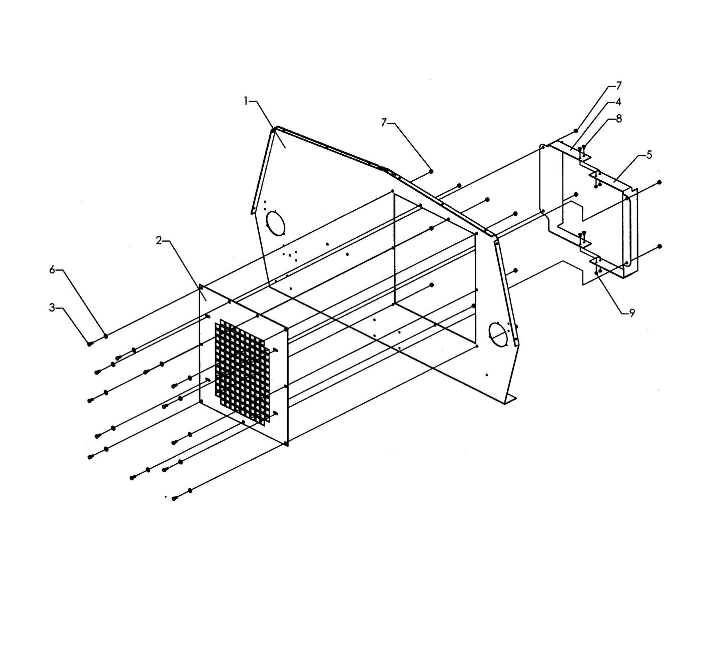 Maxi-Lite Laydown 6-8KW-CAT 3011C Radiator Mounting Plate Parts By Allmand
