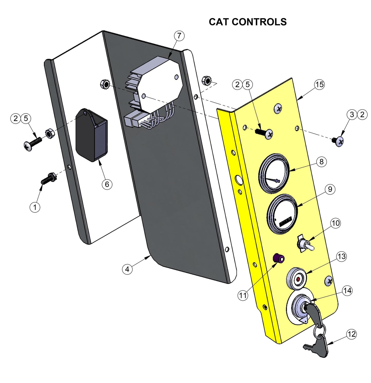 V-Series Maxi-Lite 7.5-8KW-Cat Controls Parts By Allmand