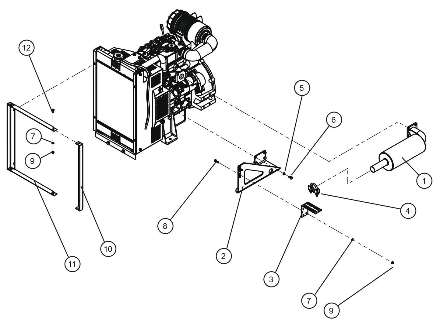 CE V-Series Night Lite Pro II Caterpillar C1.1 Engine Group Parts By Allmand