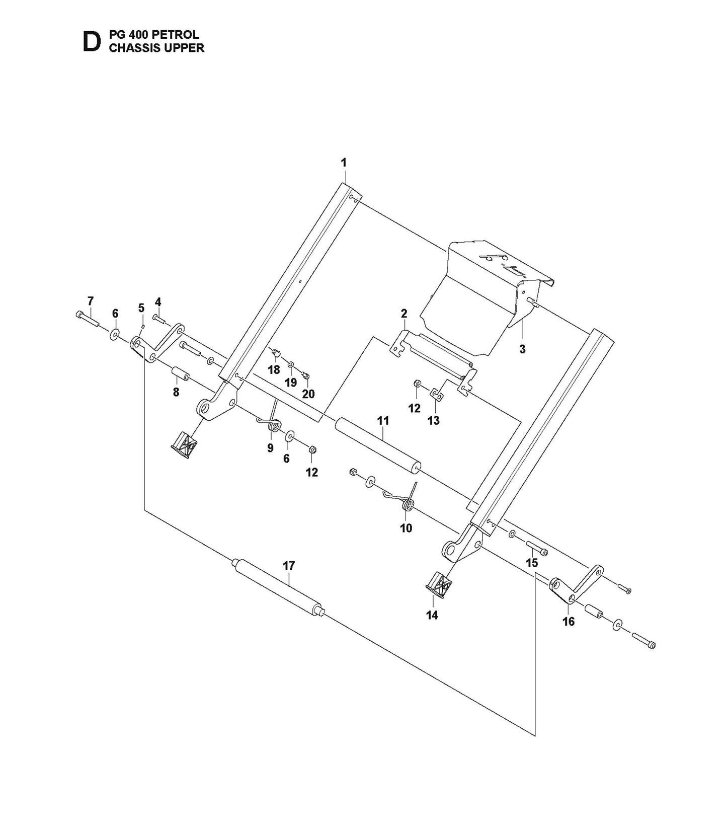 Chassis Upper Parts For PG 400 Petrol By Husqvarna