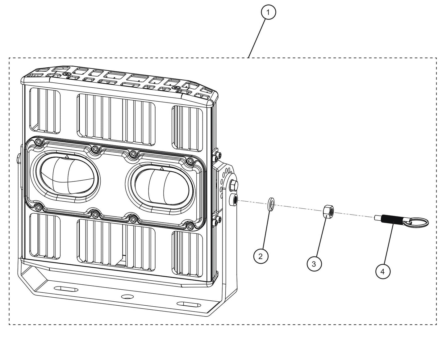 V Series Night-Lite Pro II Conssin COB LED Lamp Parts By Allmand