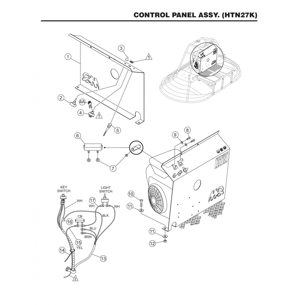 HTN27KTCSL HTN28KTCSL Control Panel Assembly (HTN27K)