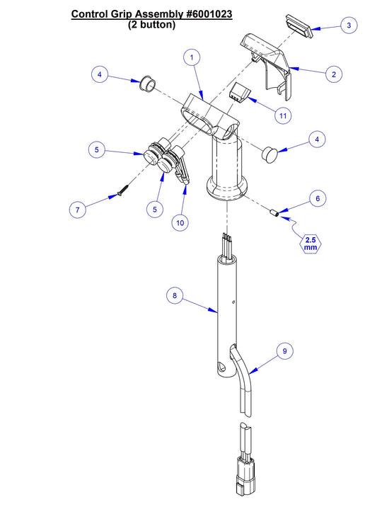 CC5049 Control Grip Assembly (2 Button)