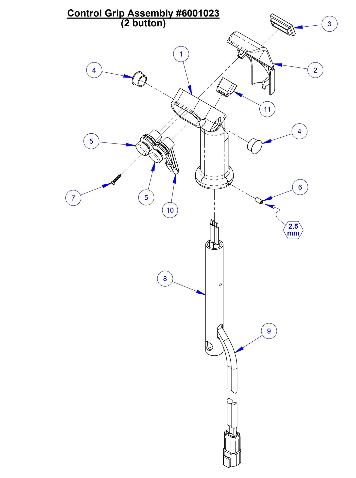 CC5049 Control Grip Assembly (2 Button)