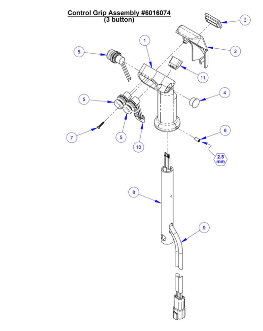 CC5049 Control Grip Assembly (3 Button)