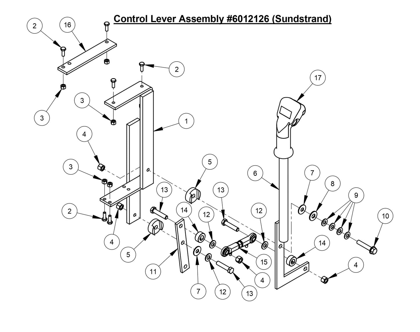CC3728 Control Lever Assembly (Sundstrand)