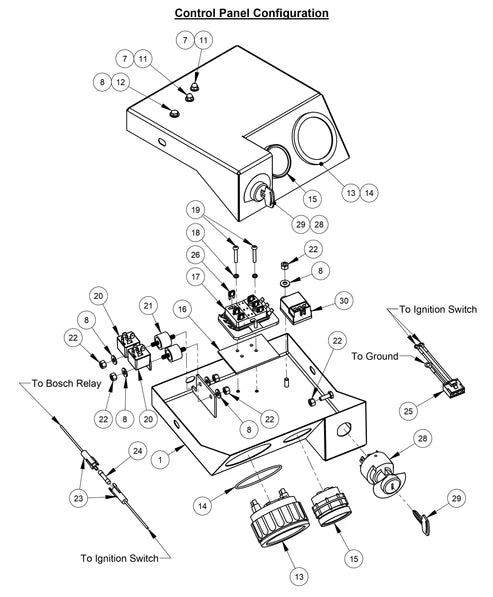 CC4144DXL-3 Control Panel Configuration Parts (Low Profile)