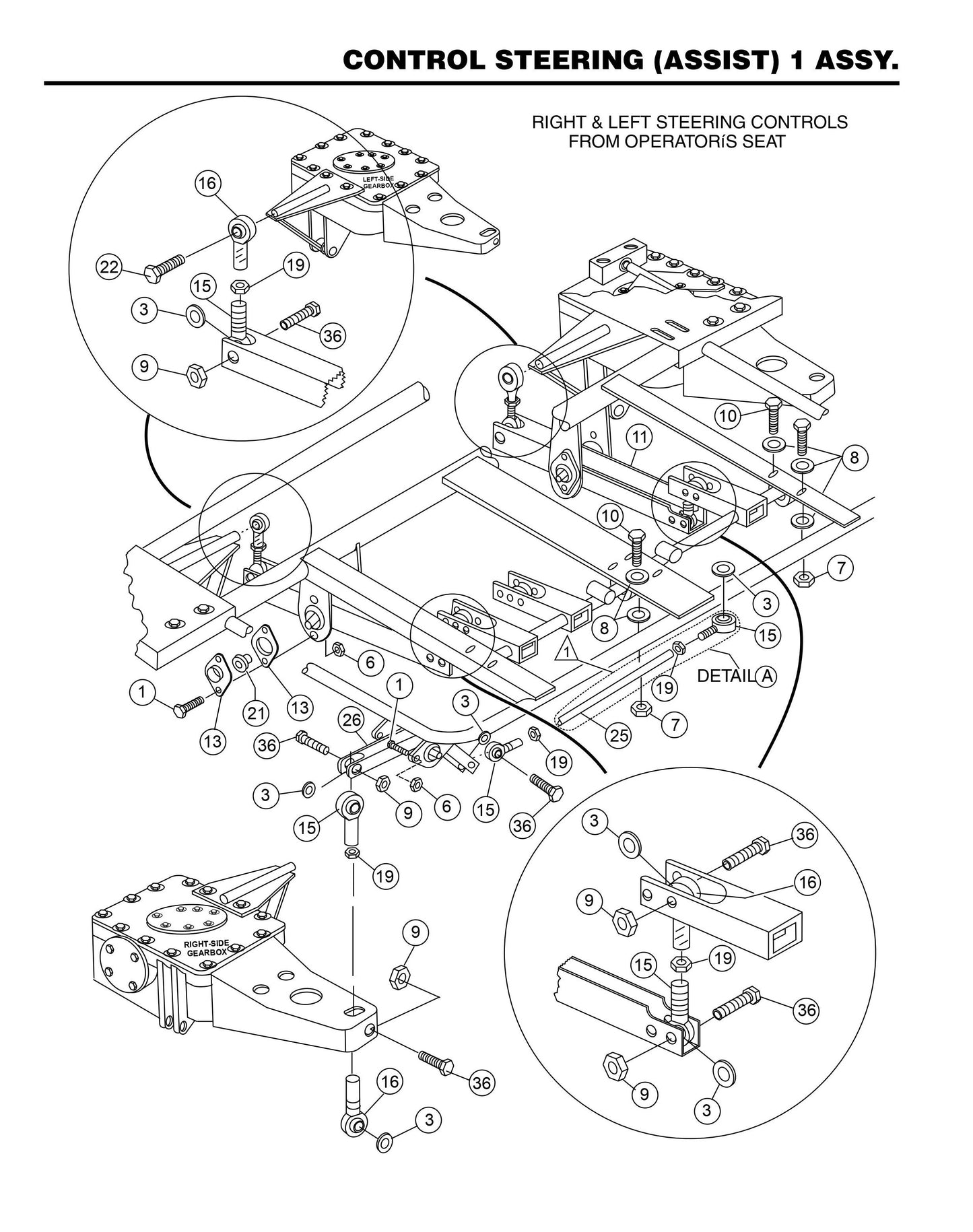 HHN31VTCSL5 Control Steering (Assist) 1 Assembly