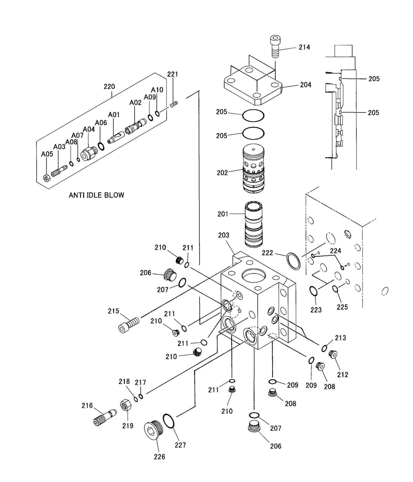 Control Valve Detail Parts for Fx175 By Husqvarna