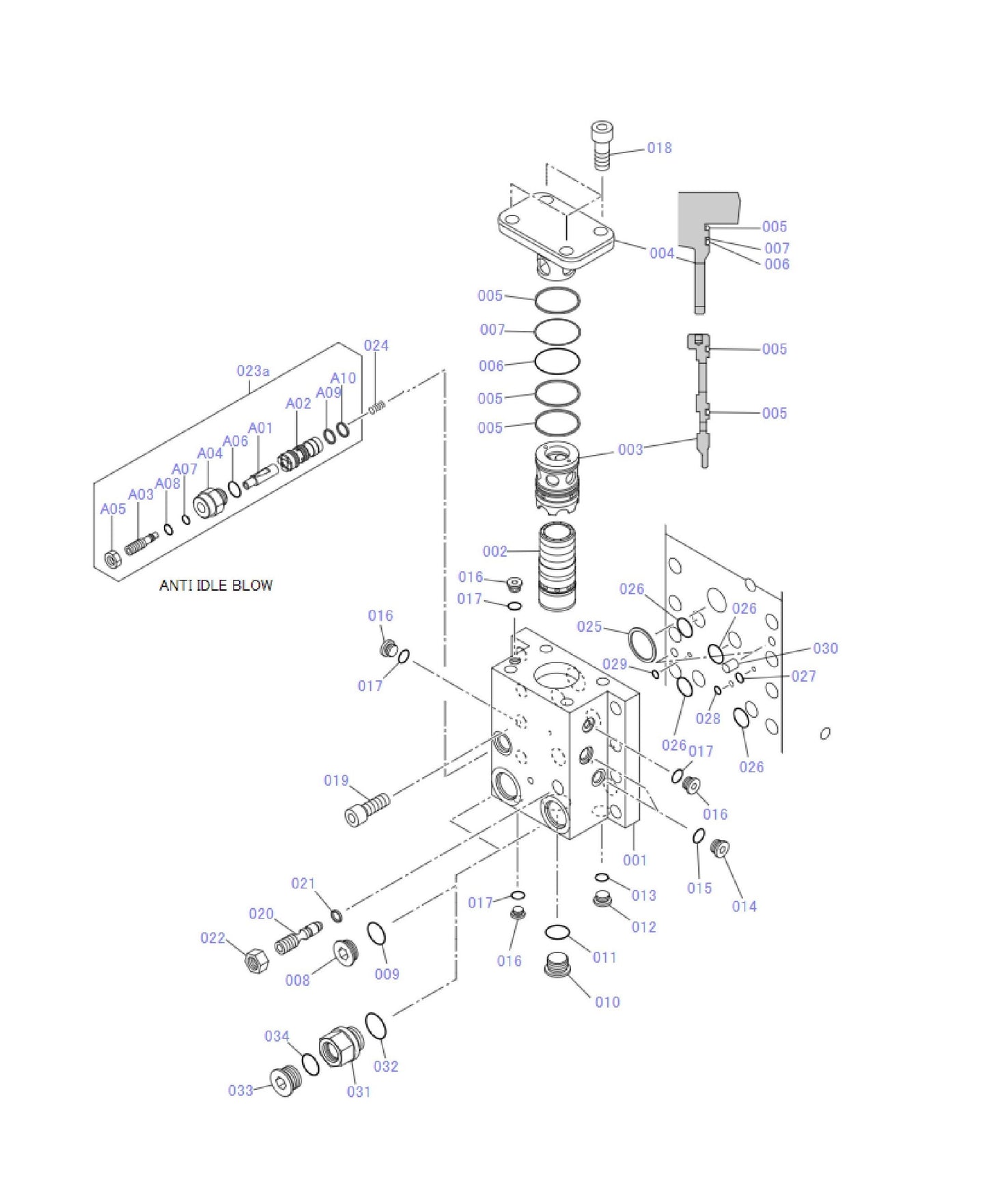 Control Valve Detail Parts for Fx275 By Husqvarna