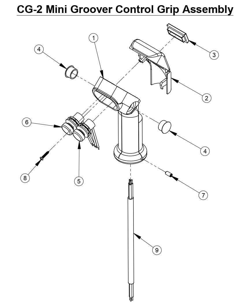CG-2 (Electric) Mini Groover Control Grip Assembly