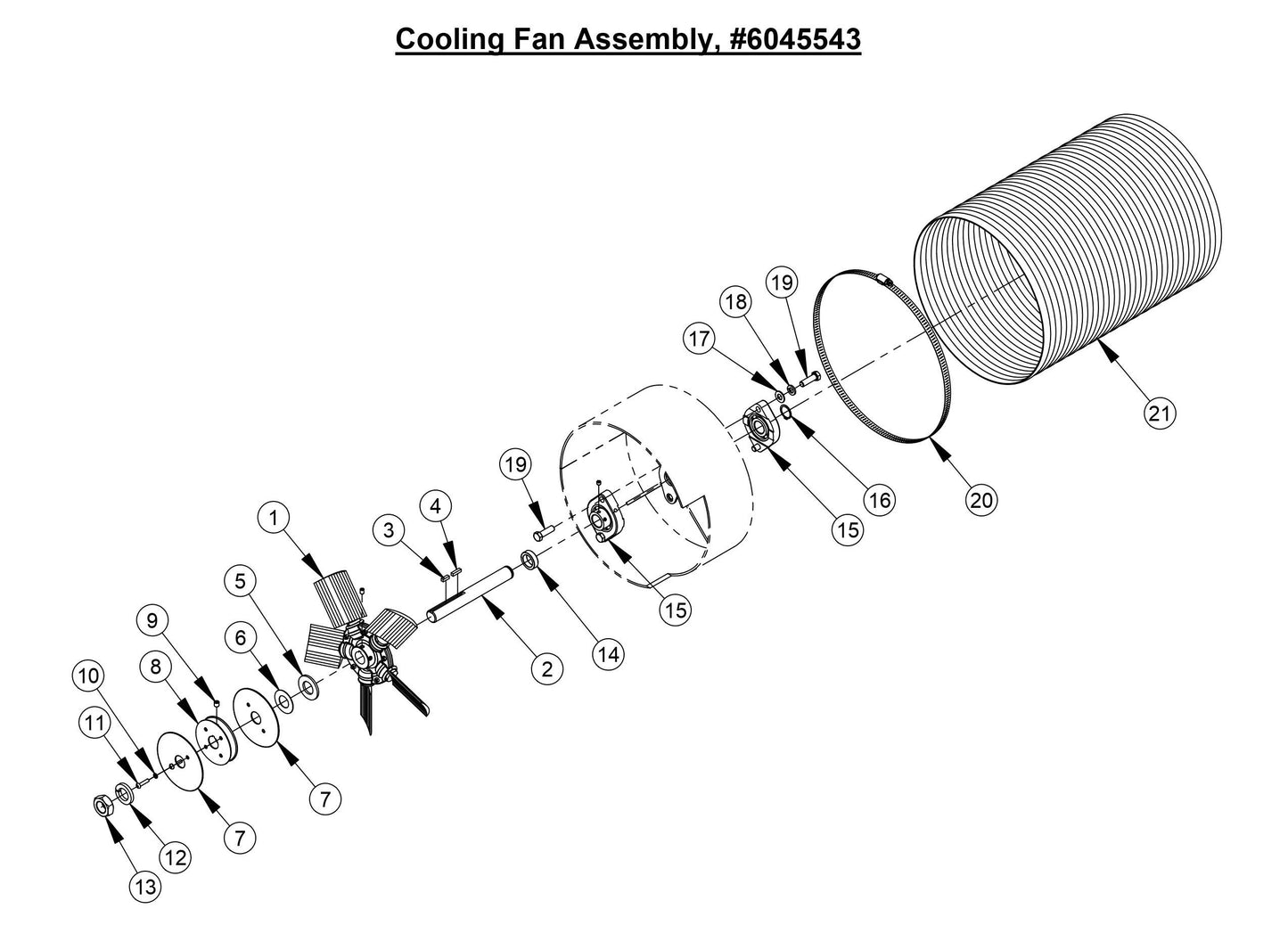 CC4144DXL Cooling Fan Assembly
