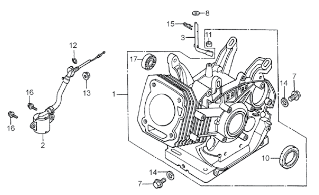 GA6HB GA6HEB HONDA GX340R2EDE2/EDN2 Cylinder Barrel Assembly Parts By Multiquip