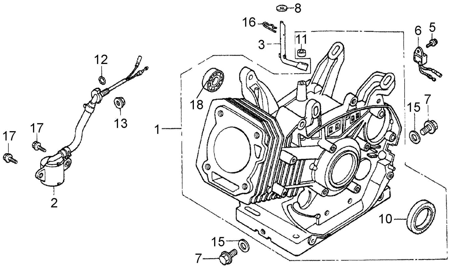 MVH402GHB HONDA GX390K1SMX2 Cylinder Barrel Assembly Parts