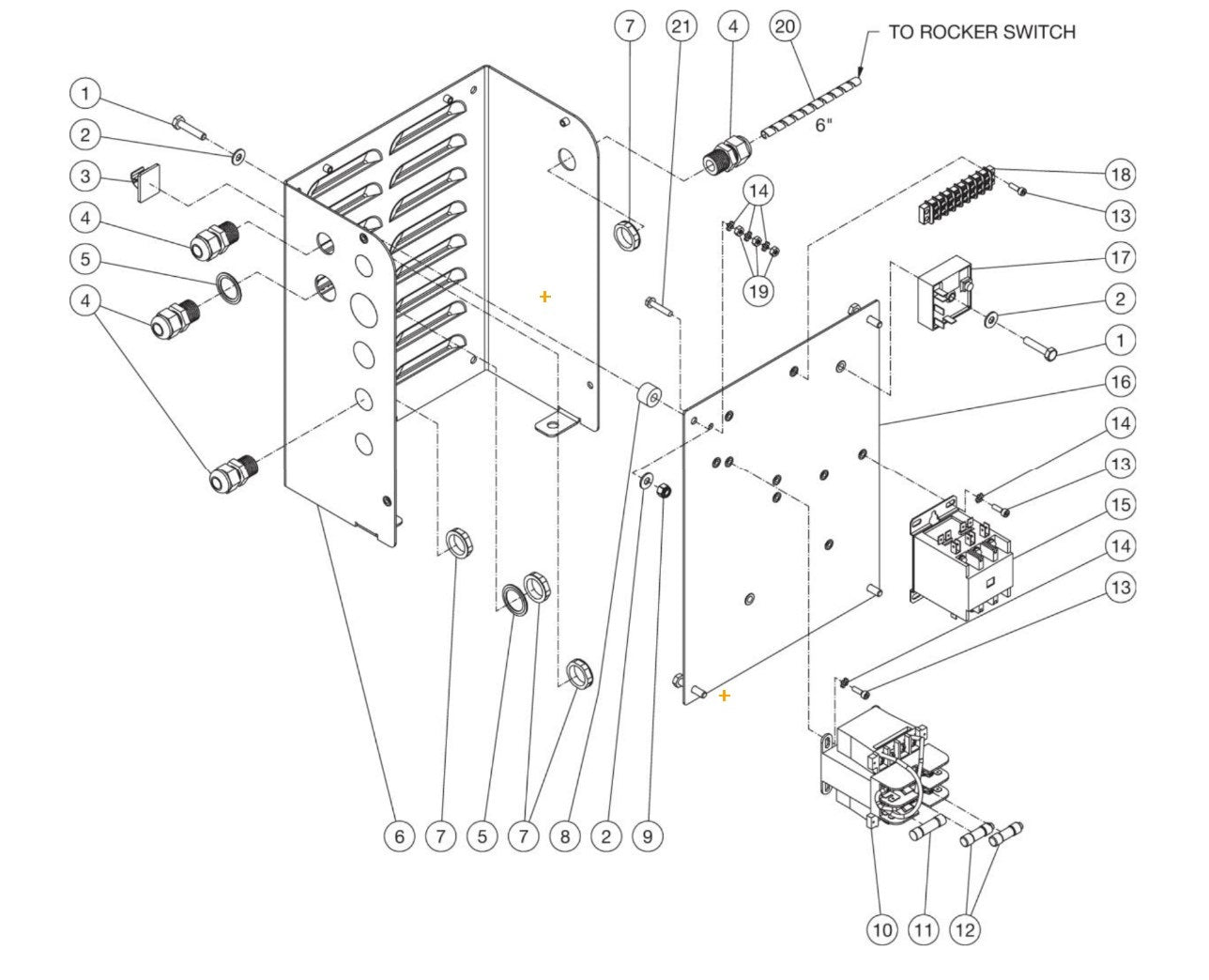DC-1003-WSE1G, DC-2004-WSE2G Electric Box Assembly Parts by Mi-T-M