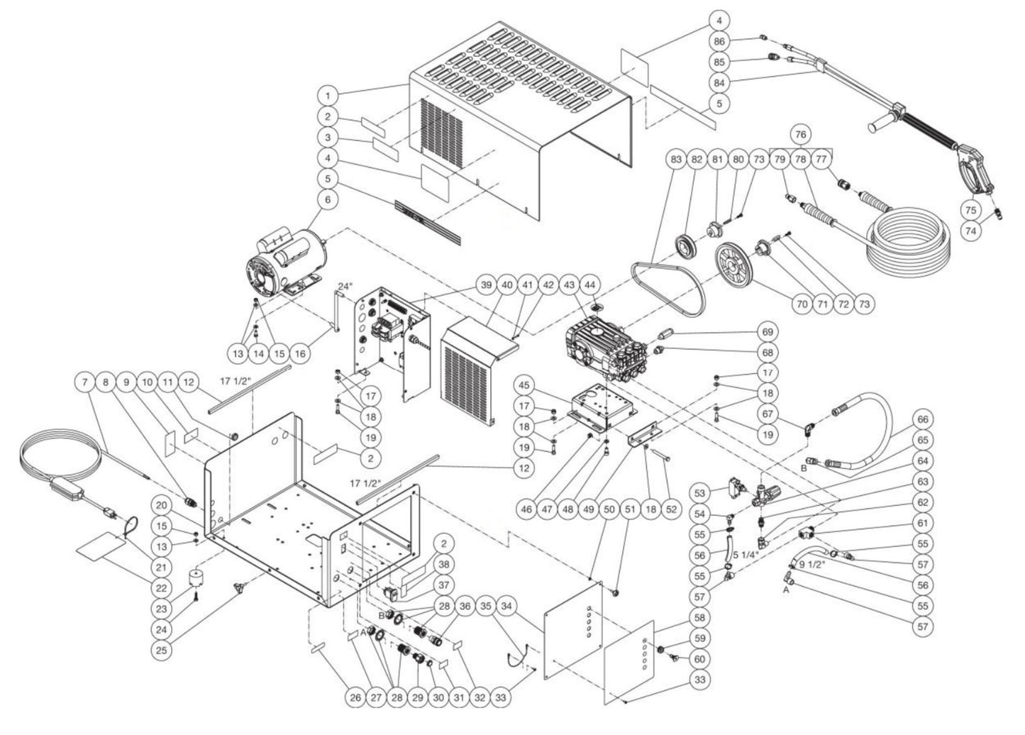 DC-1003-WSE1G (sn:11357608-99999999) Frame Assembly Parts by Mi-T-M