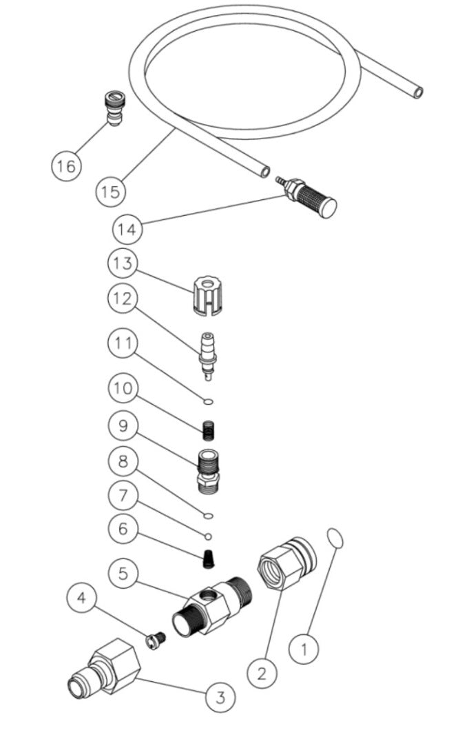 DC-1003-WSE1G, DC-3004-WSE3G Detergent Injector Assembly Parts By Mi-T-M