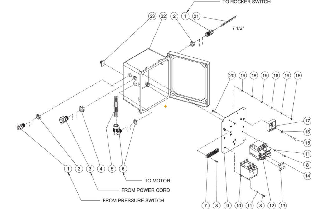 DC-1003-WSE1G Electric Box Assembly-1 Parts by Mi-T-M