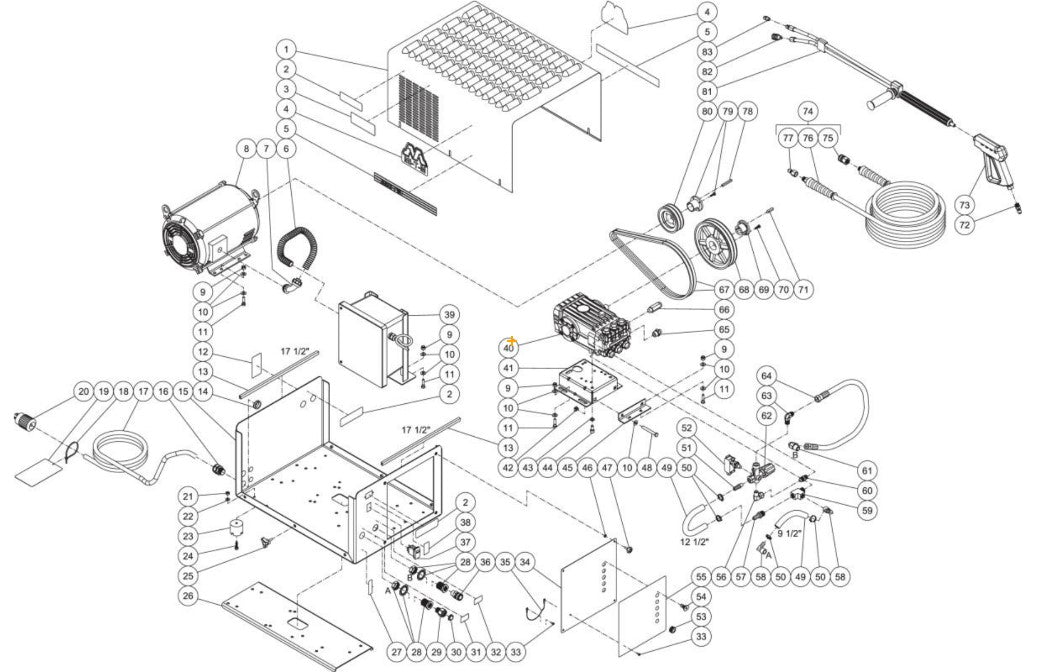 DC-2004-WSE2G (sn:10165217-10375000), (sn:10375001-10495457) Frame Assembly Parts by Mi-T-M