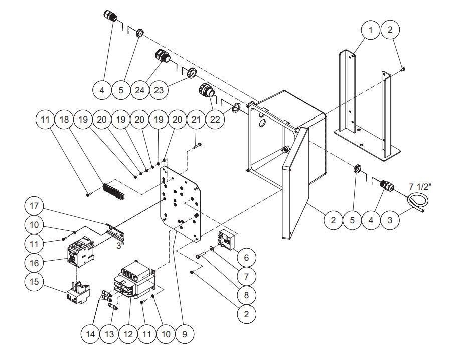 DC-3004-WSE3G (sn:10495458-11356791) Electric Box Assembly Parts by Mi-T-M