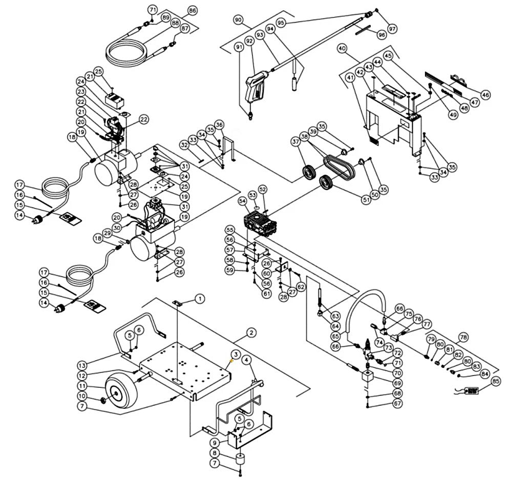 DC-3004-W4E3G (sn:0-10874728) Frame Assembly Parts by Mi-T-M