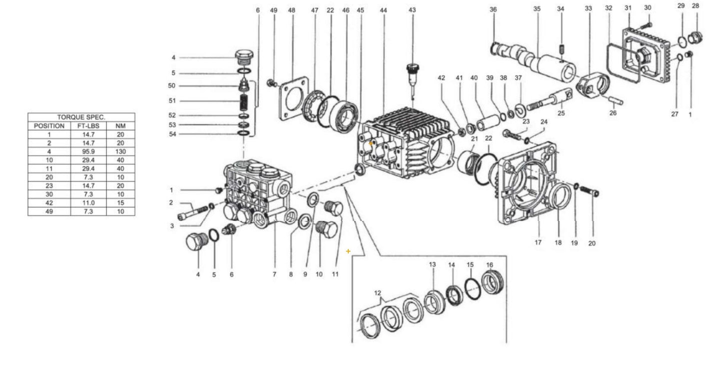 DC-2503-A1E2G,  DC-2503-A1E2G-W (sn:0-99999999) Pump Assembly Parts by Mi-T-M