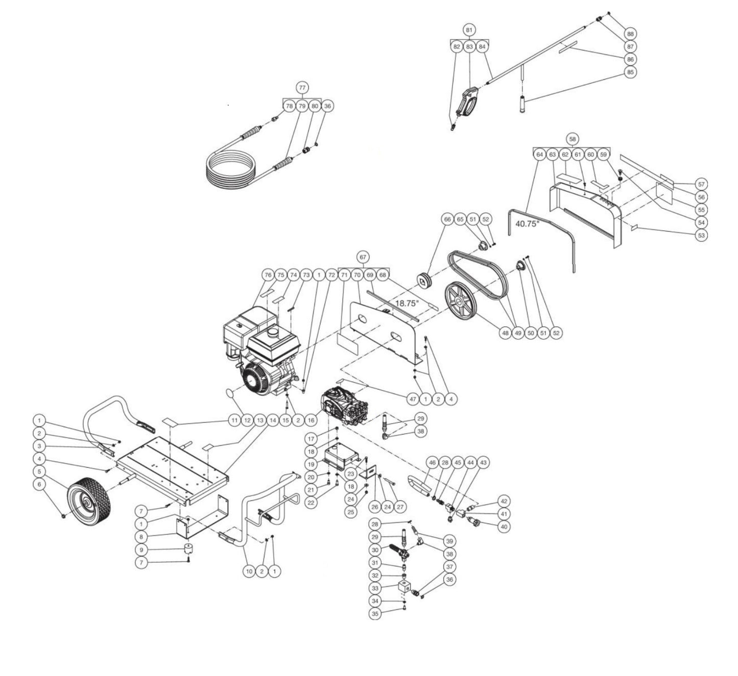 DC-2505-W4H6G Frame Assembly Parts by Mi-T-M