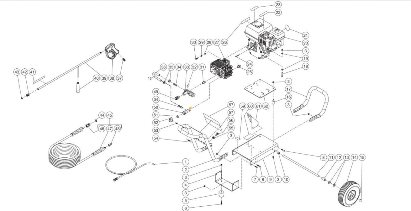 DC-2703-A0H6G, DC-2703-A0H6M, DC-2703-A0K6G, DC-2703-A0K6M, DC-2703-A0M6M, DC-2703-A0V6M (sn:0-11444343) Frame Assembly Parts by Mi-T-M