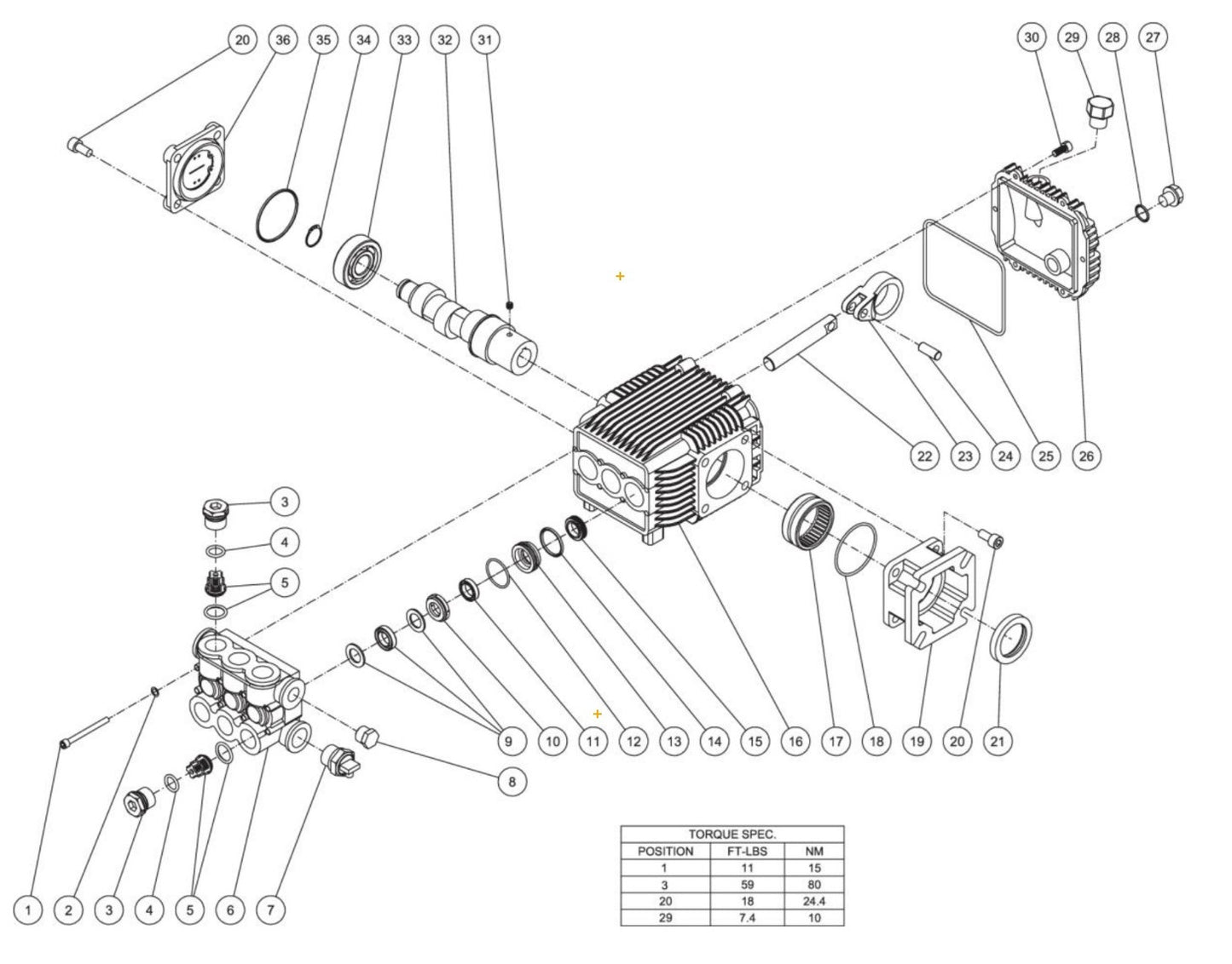 DC-2703-A0H6M/A0K6M/A0M6M/A0V6M (sn:11444344-99999999), (sn:0-11444343) Pump Assembly Parts by Mi-T-M