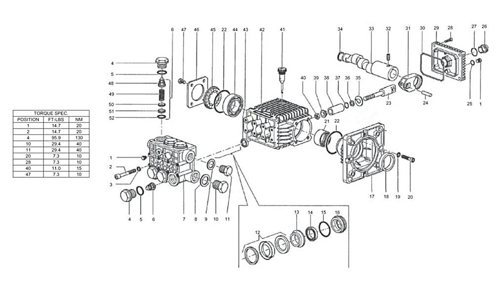 DC-3004-A0E2G, DC-3004-A0E2G-W (sn:0-11404204) Pump Assembly Parts by Mi-T-M