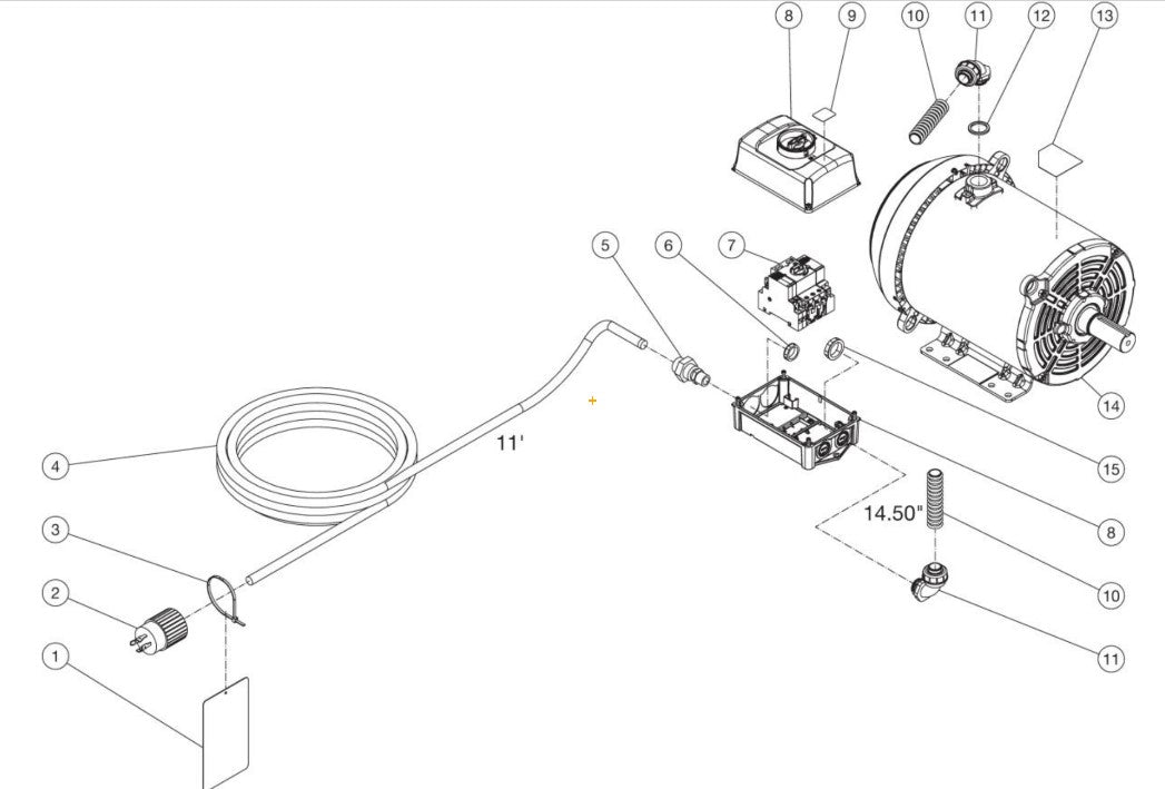 DC-3004-W4E3G (sn:11448402-99999999) Motor Assembly Parts by Mi-T-M