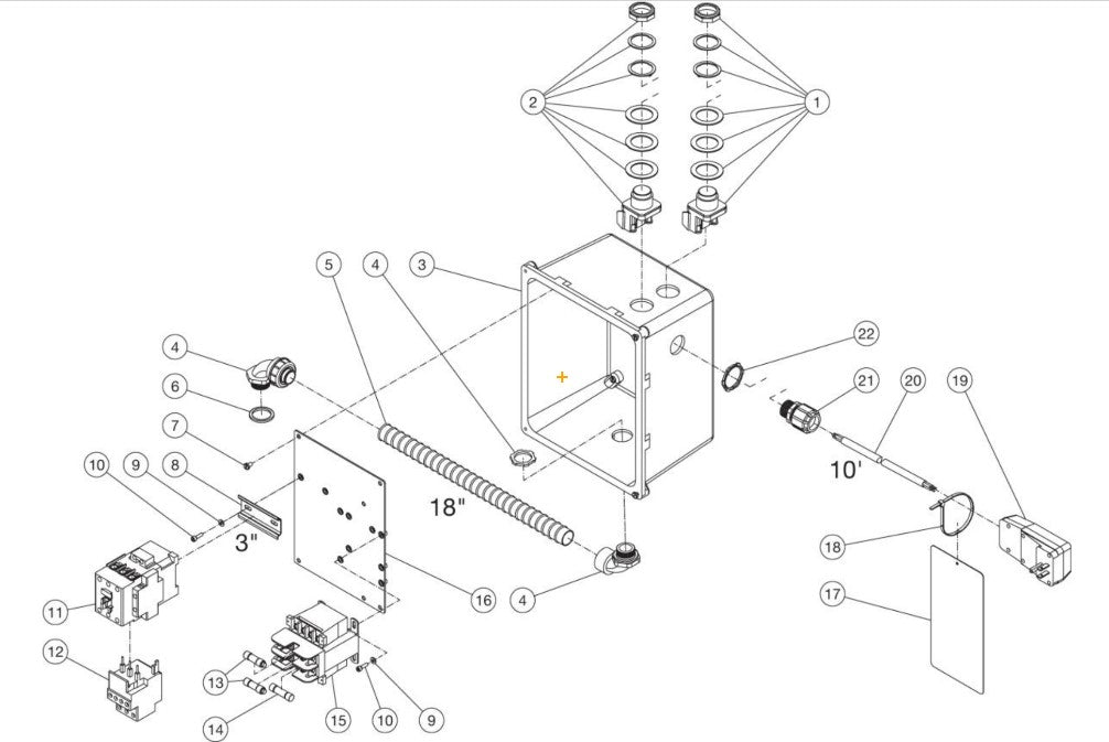 DC-3005-W0E3G Electric Box Assembly Parts by Mi-T-M