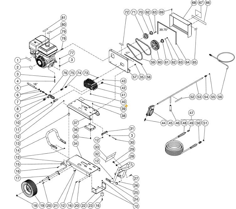 DC-3504-BA0H6A, DC-3504-BA0K6A, DC-3504-BA0M6A Frame Assembly Parts by Mi-T-M