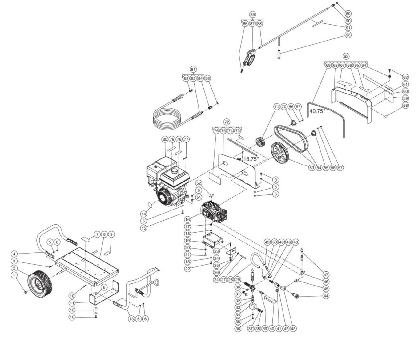 DC-3504-W5H6G, DC-3504-W5K6G, DC-3504-W5M6G Frame Assembly Parts by Mi-T-M