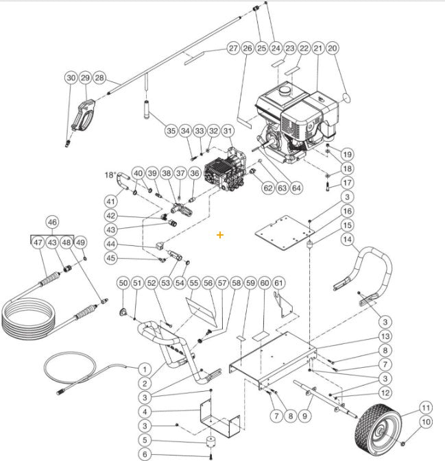 DC-4004-A0H6A, DC-4004-A0H6G, DC-4004-A0K6A, DC-4004-A0K6G, DC-4004-A0M6A, DC-4004-A0V6A Frame Assembly Parts by Mi-T-M