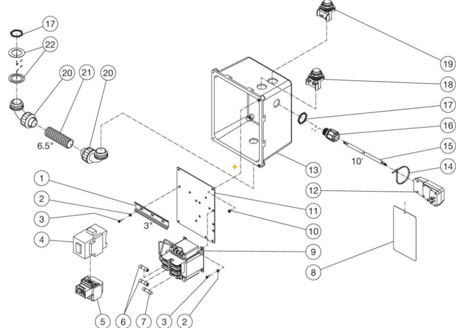 DC-4004-W1E3G (sn:0-10154637) Electric Box Assembly Parts by Mi-T-M