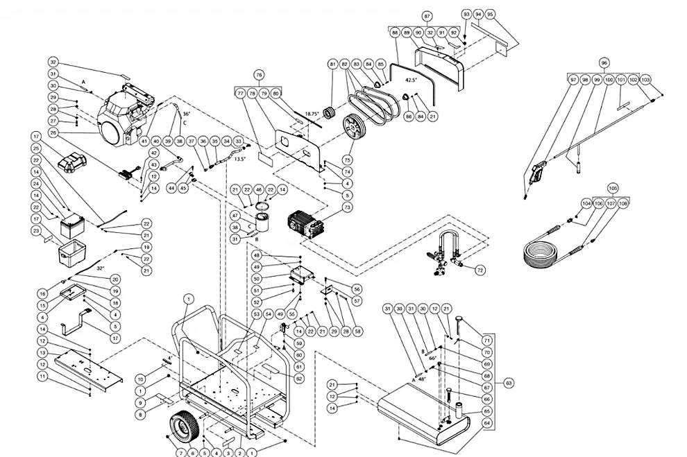 DC-7004-WC4H6G (sn:0-99999999) Frame Assembly Parts by Mi-T-M